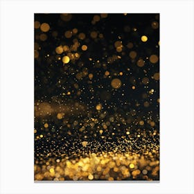 Golden Bokeh Background Canvas Print