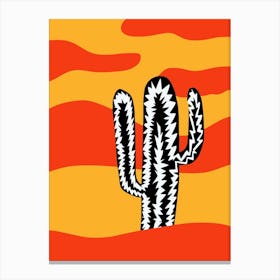 Zebra Cactus Canvas Print
