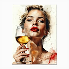 Golden Wine Female Lust 3. Canvas Print