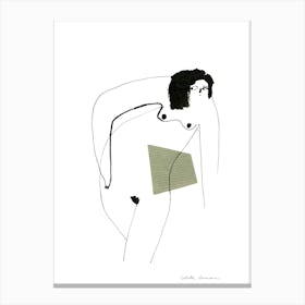Nude Woman With Shape 1 Canvas Print