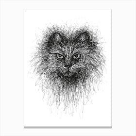 Scribble Cat Canvas Print