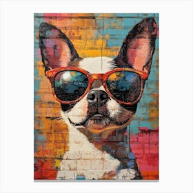 The Coolest Dog In Town 2 Canvas Print