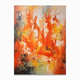 Squirrel Abstract Expressionism 3 Canvas Print