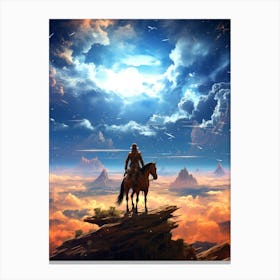 Man On A Horse 1 Canvas Print