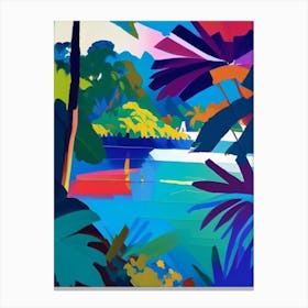 Palau Colourful Painting Tropical Destination Canvas Print
