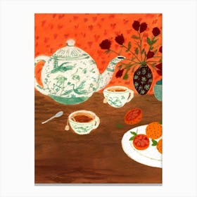 Tea And Oranges Canvas Print