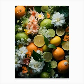 Flowers And Citrus 11 Canvas Print