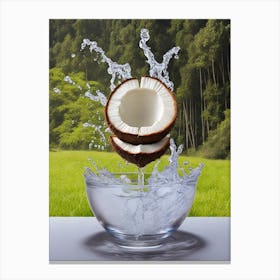 Coconut Water Splash Canvas Print