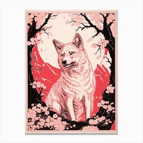 Red Wolf Tarot Card 1 Canvas Print