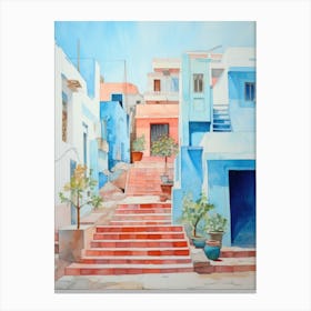 Blue Houses In Morocco Canvas Print