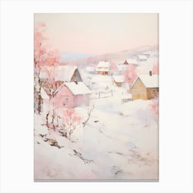 Dreamy Winter Painting Troms Norway 3 Canvas Print