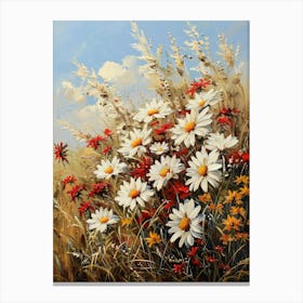 Daisies In The Meadow 13 Canvas Print