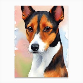 Toy Fox Terrier 2 Watercolour dog Canvas Print