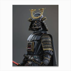 Darth Vader As A Vintagepunk Samurai 25 Canvas Print