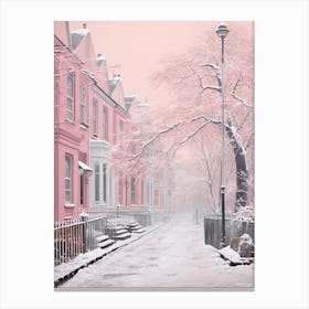 Dreamy Winter Painting London United Kingdom 10 Canvas Print