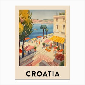 Croatia 2 Vintage Travel Poster Canvas Print