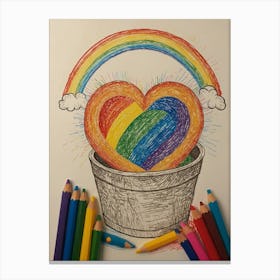 Rainbow Heart 19 Canvas Print