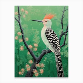 Ohara Koson Inspired Bird Painting Hoopoe 2 Canvas Print