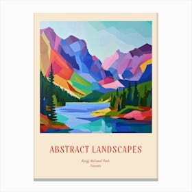 Colourful Abstract Banff National Park Canada 4 Poster Canvas Print