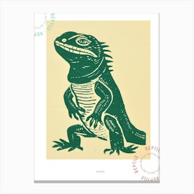 Iguana Bold Block 4 Poster Canvas Print