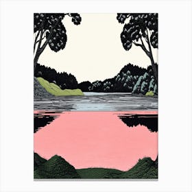 Pink Lake Canvas Print