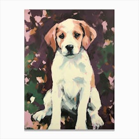 A Saint Bernard Dog Painting, Impressionist 4 Canvas Print