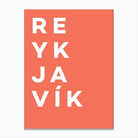 Reykjavik - Travel Art Print Canvas Print