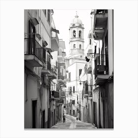 Amalfi, Italy, Black And White Photography 2 Canvas Print
