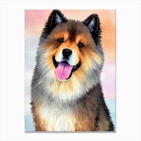 Chow Chow 5 Watercolour dog Canvas Print