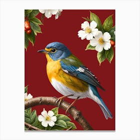 Bird On A Branch 1 Canvas Print