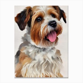 Dandie Dinmont Terrier Watercolour dog Canvas Print