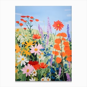 Modern Wild flowers Canvas Print
