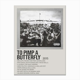 Kendrick Lamar To Pimp A Butterfly Album Cover Poster 1 Canvas Print