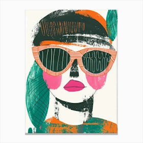 Lady In Sunglasses 1 Canvas Print