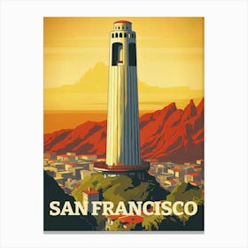 Coit Tower San Francisco California Travel Canvas Print