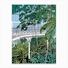Kew Gardens Palm House Walkway Canvas Print