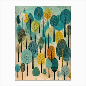 Trees In The Woods Canvas Print