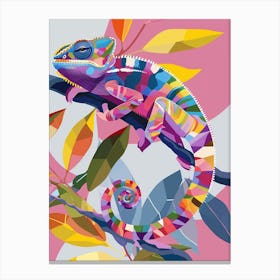 Pygmy Chameleon Modern Abstract Illustration 3 Canvas Print