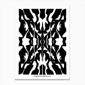 Pattern Bizarre In Black Canvas Print
