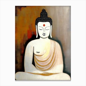Buddha Symbol Abstract Painting Canvas Print