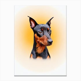 German Pinscher Illustration dog Canvas Print