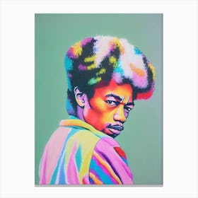 Jimi Hendrix 2 Colourful Illustration Canvas Print