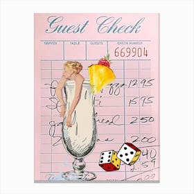 Guest Check 4 Canvas Print