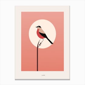 Minimalist Lark 1 Bird Poster Canvas Print