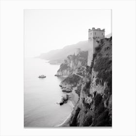 Tropea, Italy, Black And White Photography 1 Canvas Print