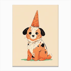 Dog In A Hat Canvas Print