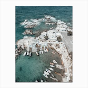 Syrmata Fishermen Houses, Milos Canvas Print