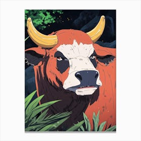 Bull In The Forest 1 Canvas Print