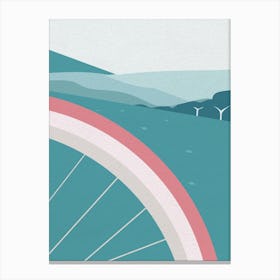 Minimal art Behind the bicycle wheel Canvas Print