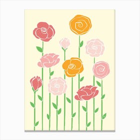 Happy Flowers Canvas Print